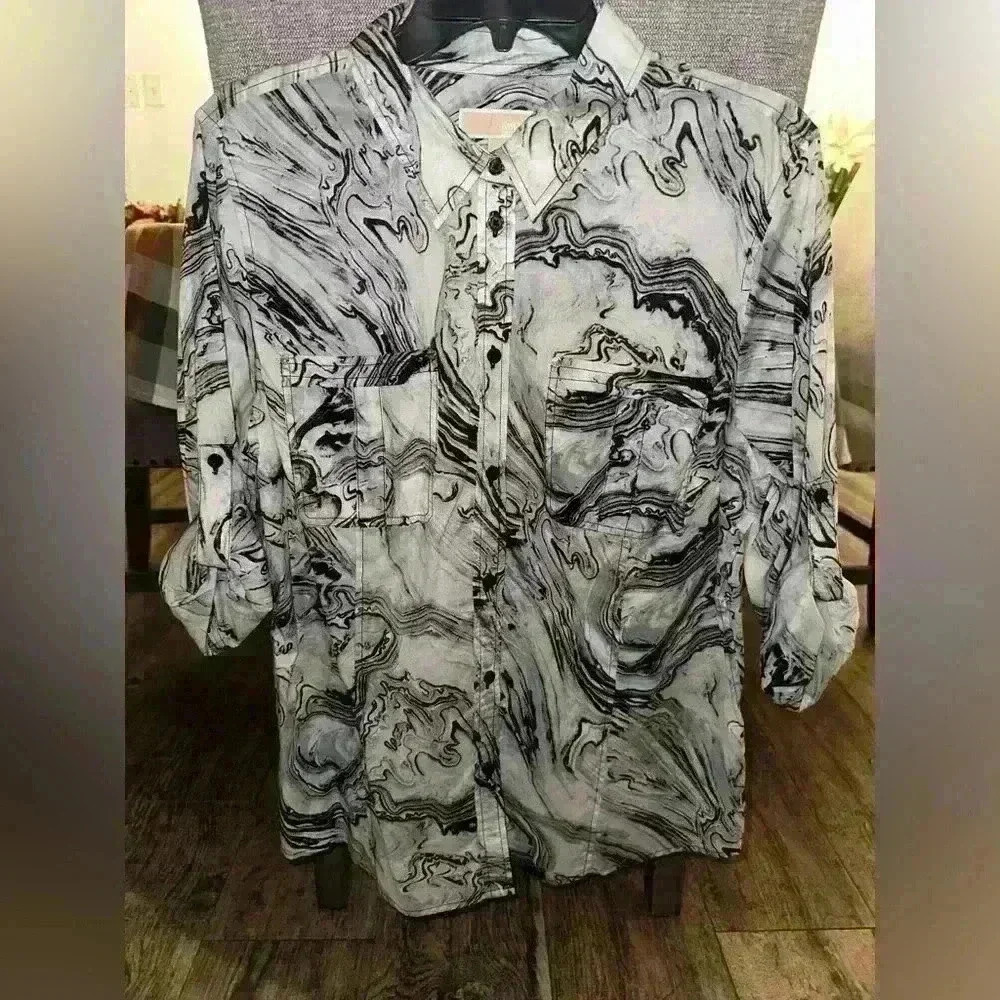 Michael Kors Cotton button down Shirt Size XL
